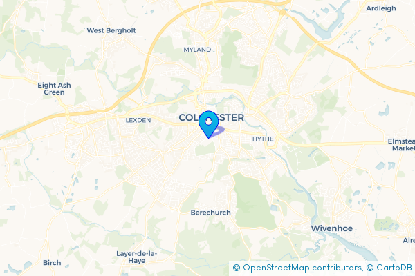 Coach Hire route map for Abbey Field, Essex