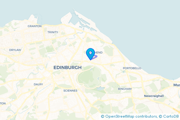 Coach Hire route map for Abbeyhill, City of Edinburgh