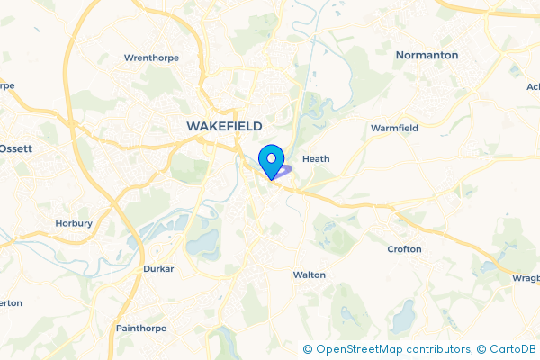 Coach Hire route map for Agbrigg, West Yorkshire