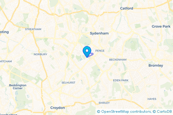 Coach Hire route map for Anerley, Greater London