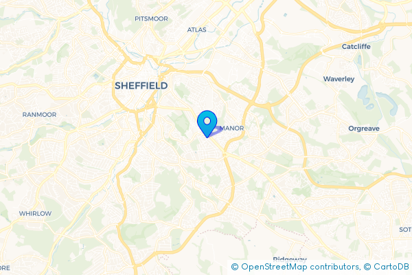 Coach Hire route map for Arbourthorne, South Yorkshire