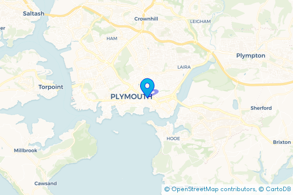 Coach Hire route map for Barbican, Devon