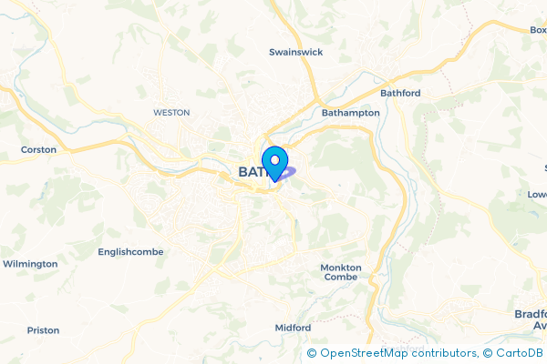 Coach Hire route map for Beechen Cliff, Somerset