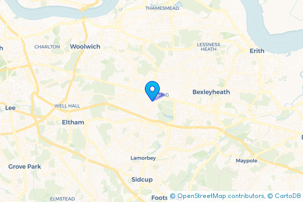 Coach Hire route map for Bexley