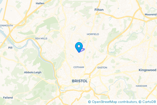Coach Hire route map for Bishopston, Bristol