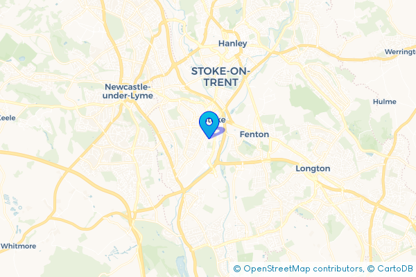 Coach Hire route map for Boothen, Staffordshire