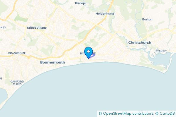 Coach Hire route map for Boscombe, Dorset