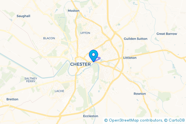 Coach Hire route map for Boughton, Cheshire