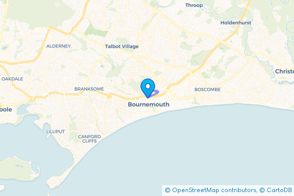 Coach Hire route map for Bournemouth, Dorset