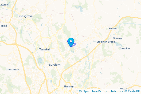 Coach Hire route map for Bradeley, Staffordshire