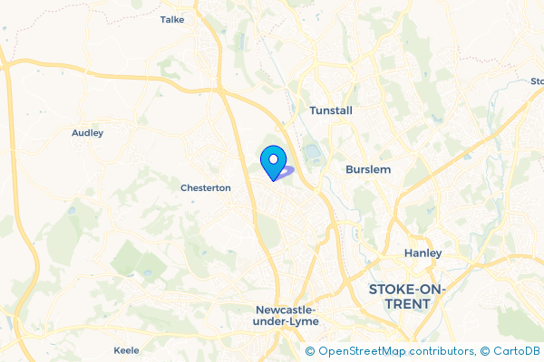 Coach Hire route map for Bradwell, Staffordshire