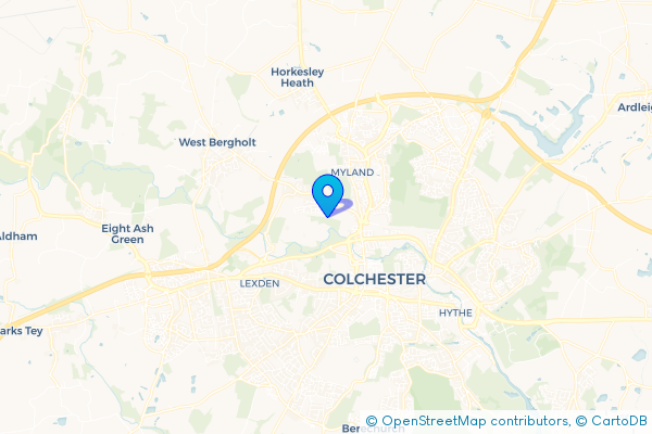 Coach Hire route map for Braiswick, Essex