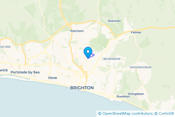 Coach Hire route map for Brighton, East Sussex