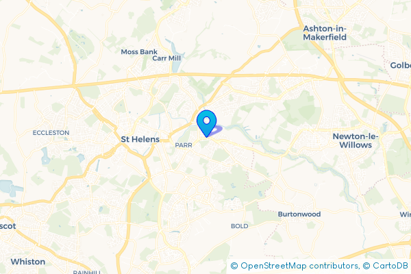 Coach Hire route map for Broad Oak, Merseyside