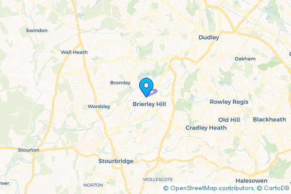 Coach Hire route map for Brockmoor, West Midlands
