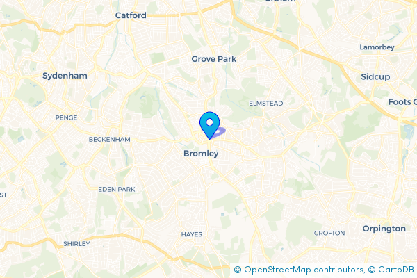 Coach Hire route map for Bromley