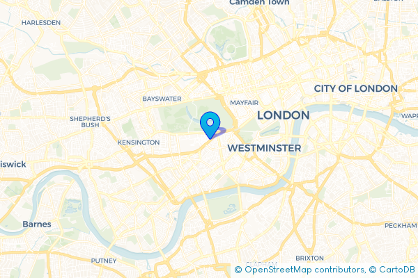Coach Hire route map for Brompton, Greater London