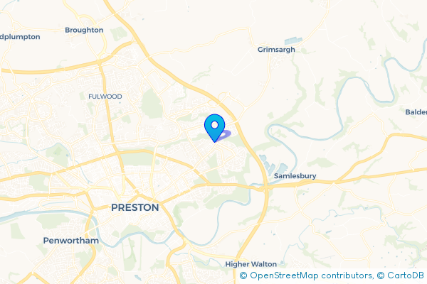 Coach Hire route map for Brookfield, Lancashire