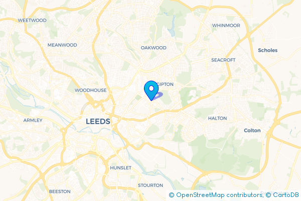 Coach Hire route map for Burmantofts, West Yorkshire