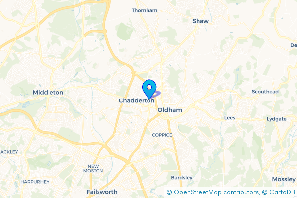Coach Hire route map for Busk, Greater Manchester
