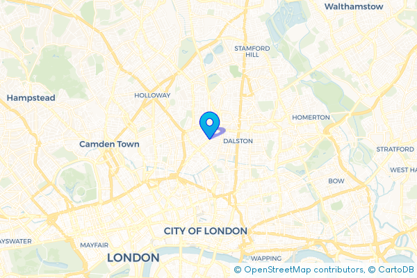 Coach Hire route map for Canonbury, Greater London
