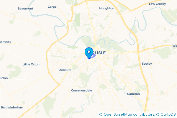 Coach Hire route map for Carlisle, Cumbria