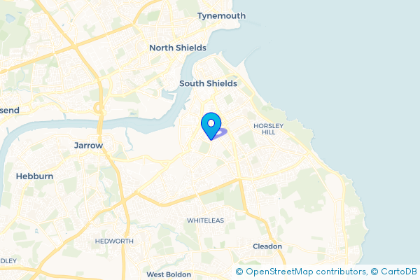 Coach Hire route map for Cauldwell, Tyne and Wear