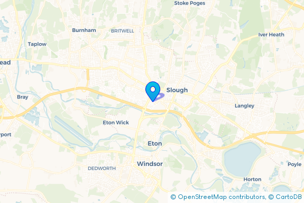 Coach Hire route map for Chalvey, Berkshire
