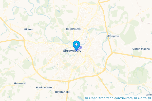 Coach Hire route map for Cherry Orchard, Shropshire