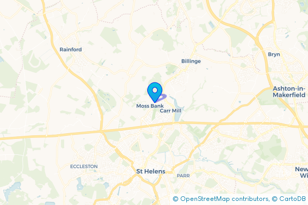 Coach Hire route map for Clinkham Wood, Merseyside