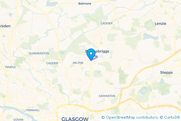 Coach Hire route map for Colston, East Dunbartonshire