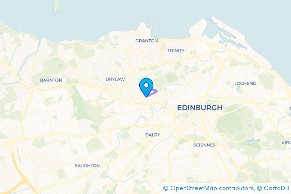 Coach Hire route map for Craigleith, City of Edinburgh
