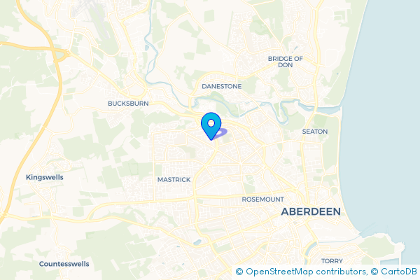 Coach Hire route map for Cummings Park, Aberdeen City