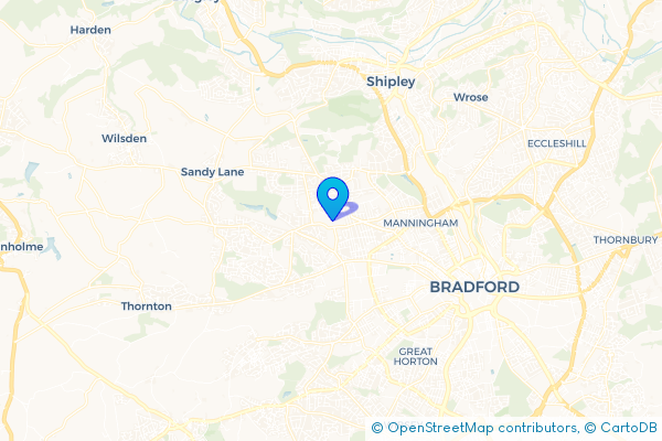 Coach Hire route map for Daisy Hill, West Yorkshire
