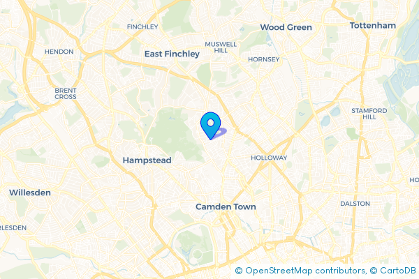 Coach Hire route map for Dartmouth Park, Greater London