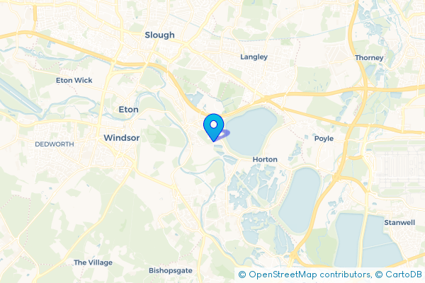 Coach Hire route map for Datchet Common, Berkshire