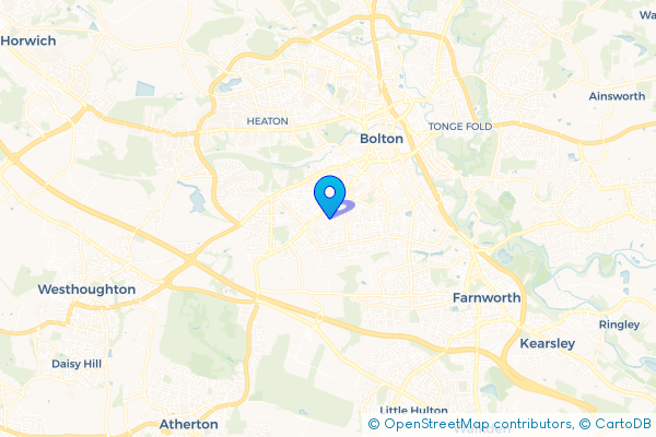 Coach Hire route map for Daubhill, Greater Manchester
