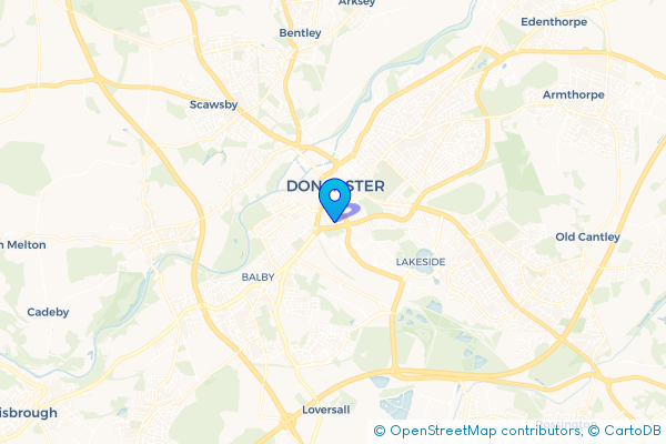 Coach Hire route map for Doncaster, South Yorkshire