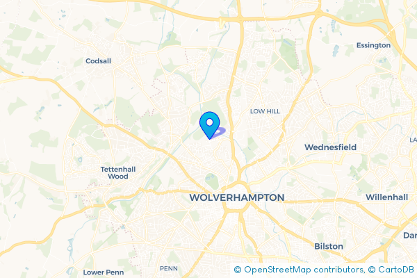 Coach Hire route map for Dunstall Hill, West Midlands