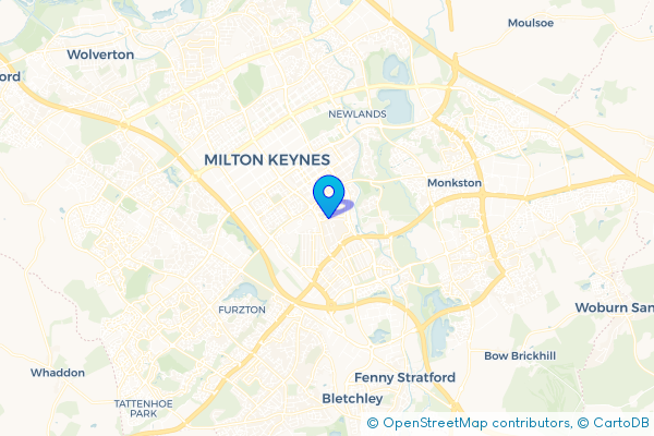 Coach Hire route map for Eaglestone, Buckinghamshire
