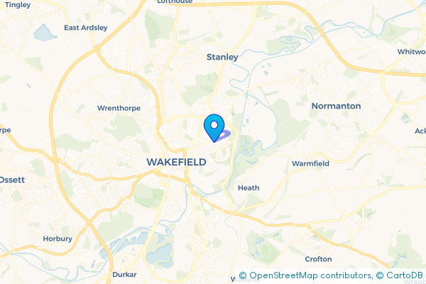 Coach Hire route map for East Moor, West Yorkshire