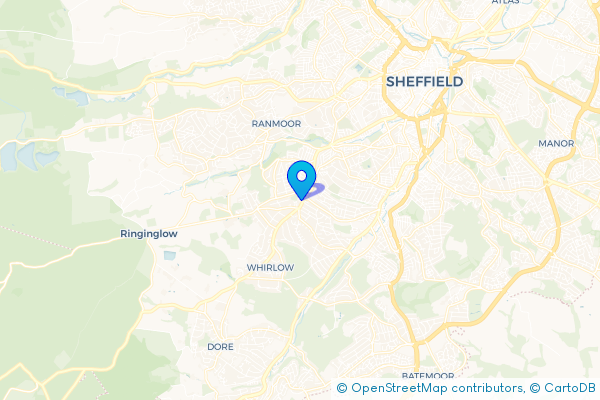 Coach Hire route map for Ecclesall, South Yorkshire
