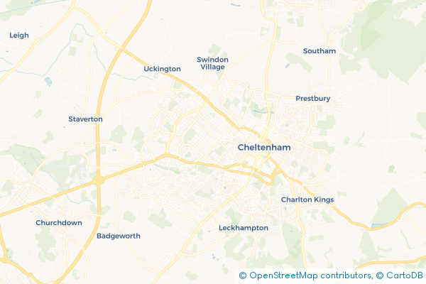 Coach Hire route map for Alstone, Gloucestershire