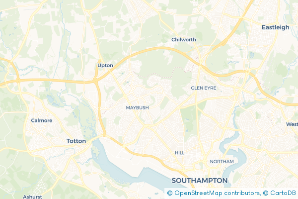 Coach Hire route map for Aldermoor, Hampshire