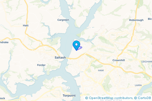 Coach Hire route map for Ernesettle, Devon