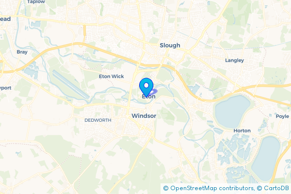 Coach Hire route map for Eton, Berkshire