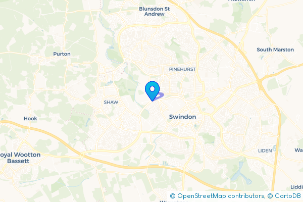 Coach Hire route map for Even Swindon, Wiltshire