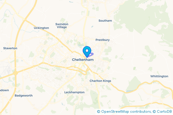 Coach Hire route map for Fairview, Gloucestershire