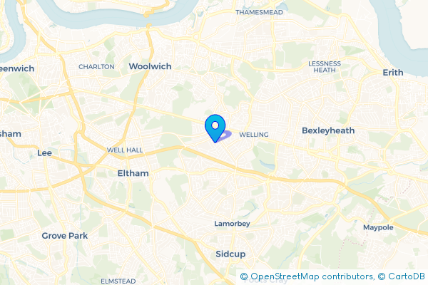 Coach Hire route map for Falconwood, Greater London