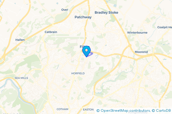 Coach Hire route map for Filton, Gloucestershire